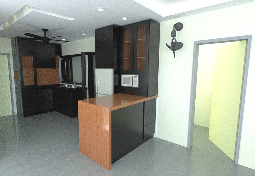 Kabinet Dapur L-Shape